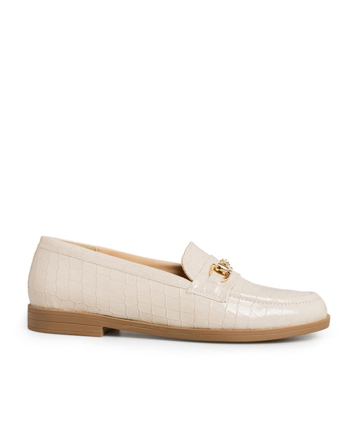Mocasín Latte Croc Herraje 37105